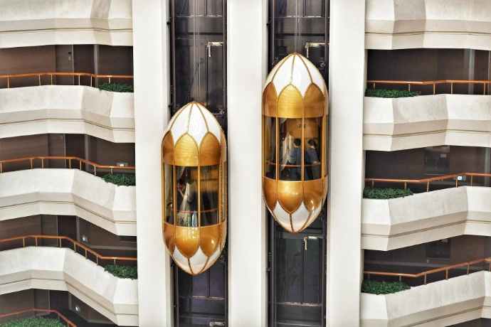 Modern passenger elevator interior